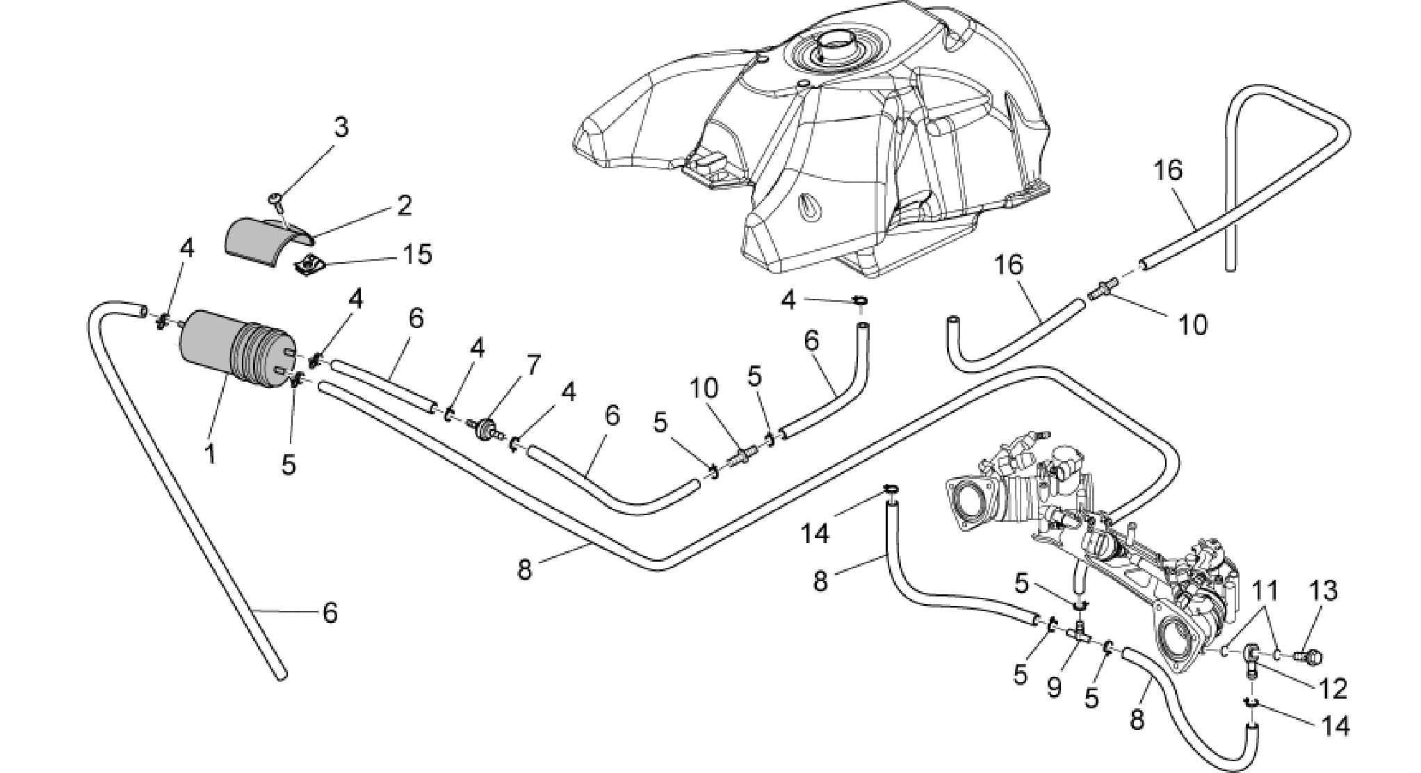 Fuel vapour recover system