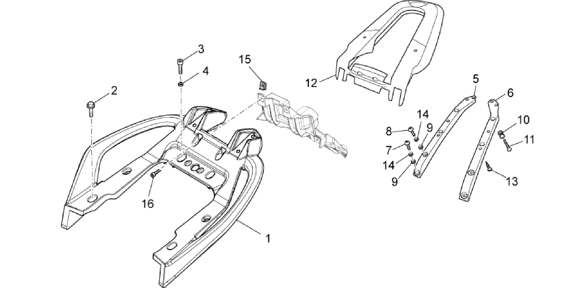 Rear handle - Luggage rack