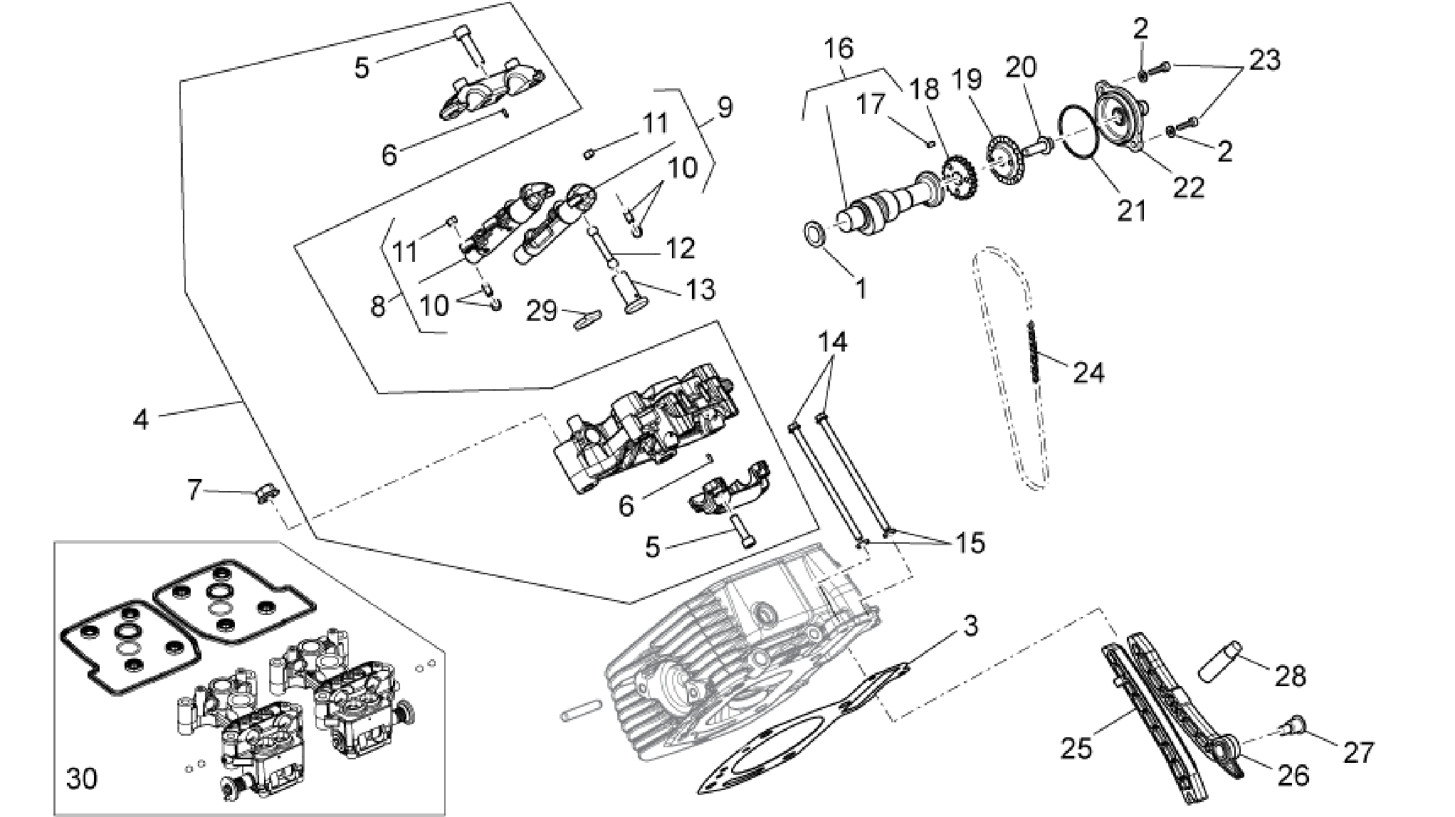 RH cylinder timing system (bowl)