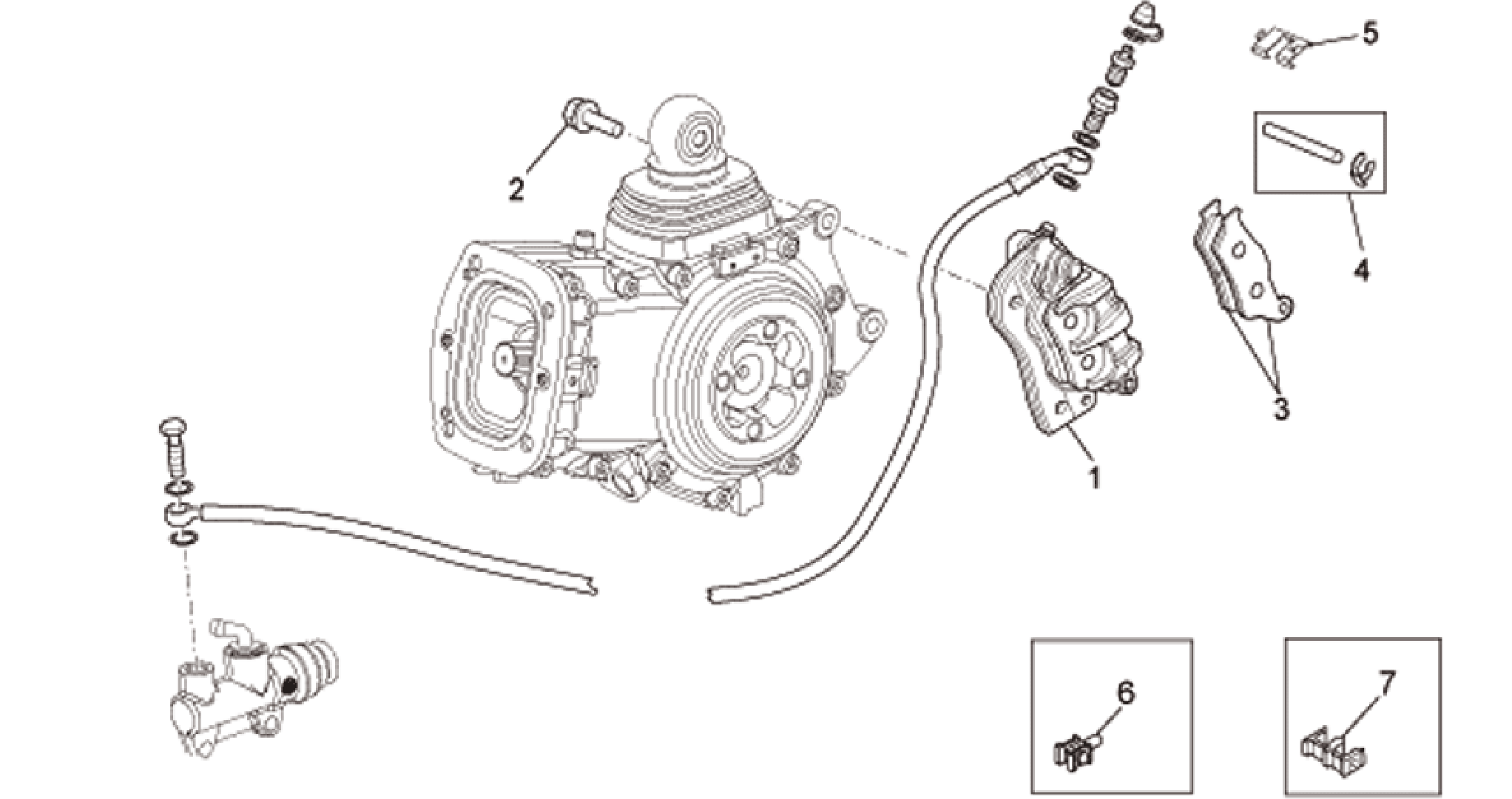 Rear brake caliper