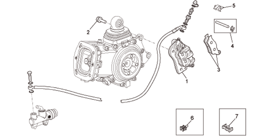 Rear brake caliper