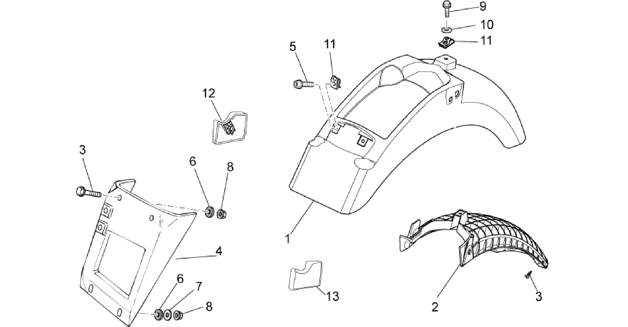 Rear body - Mudguard