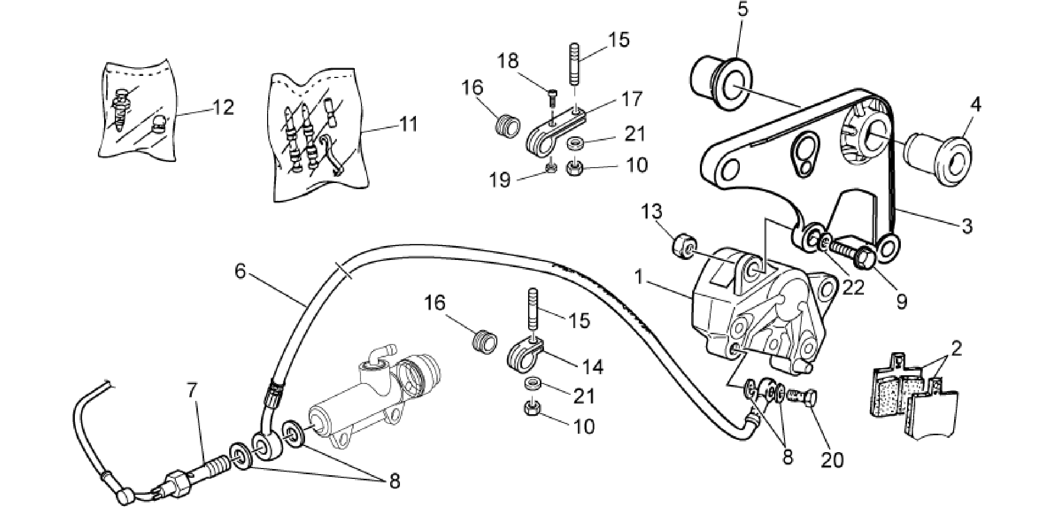 Rear brake caliper