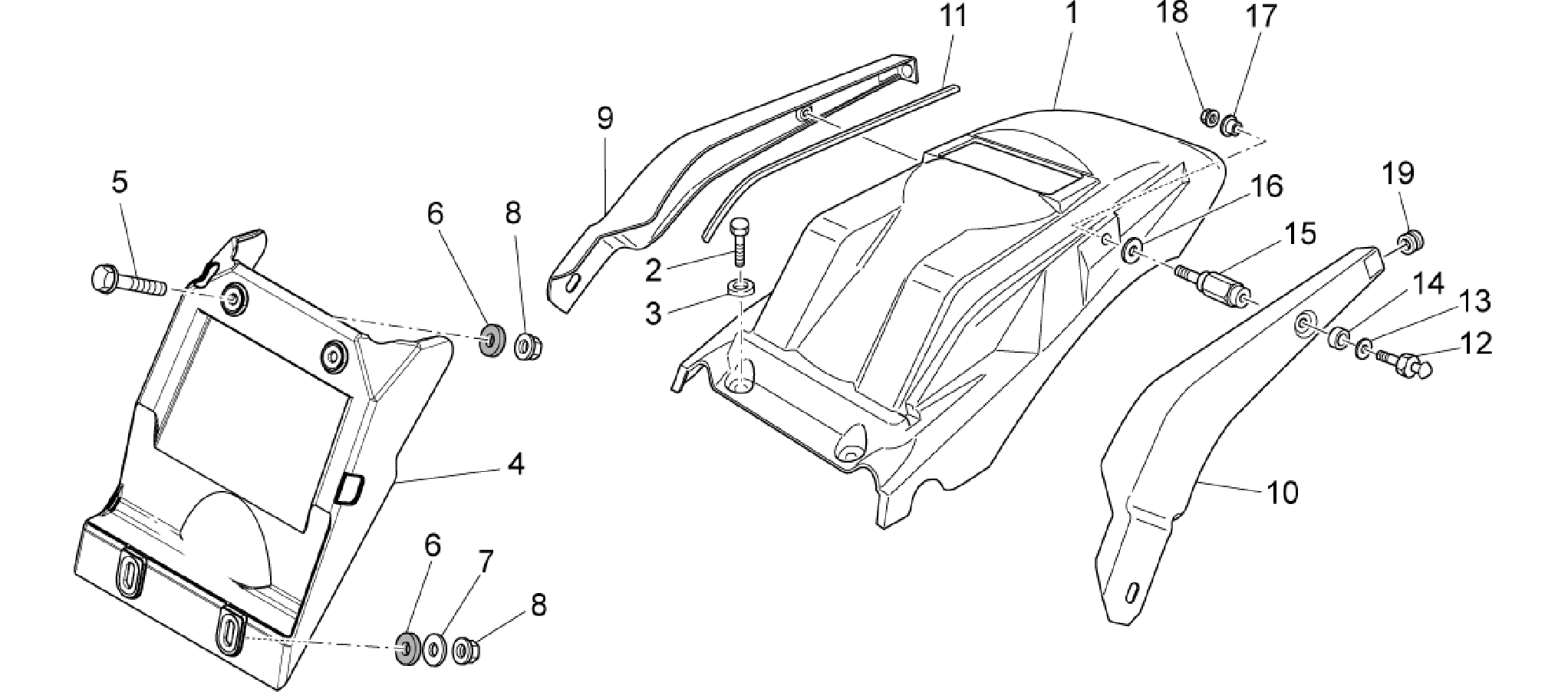Rear body I- Mudguard
