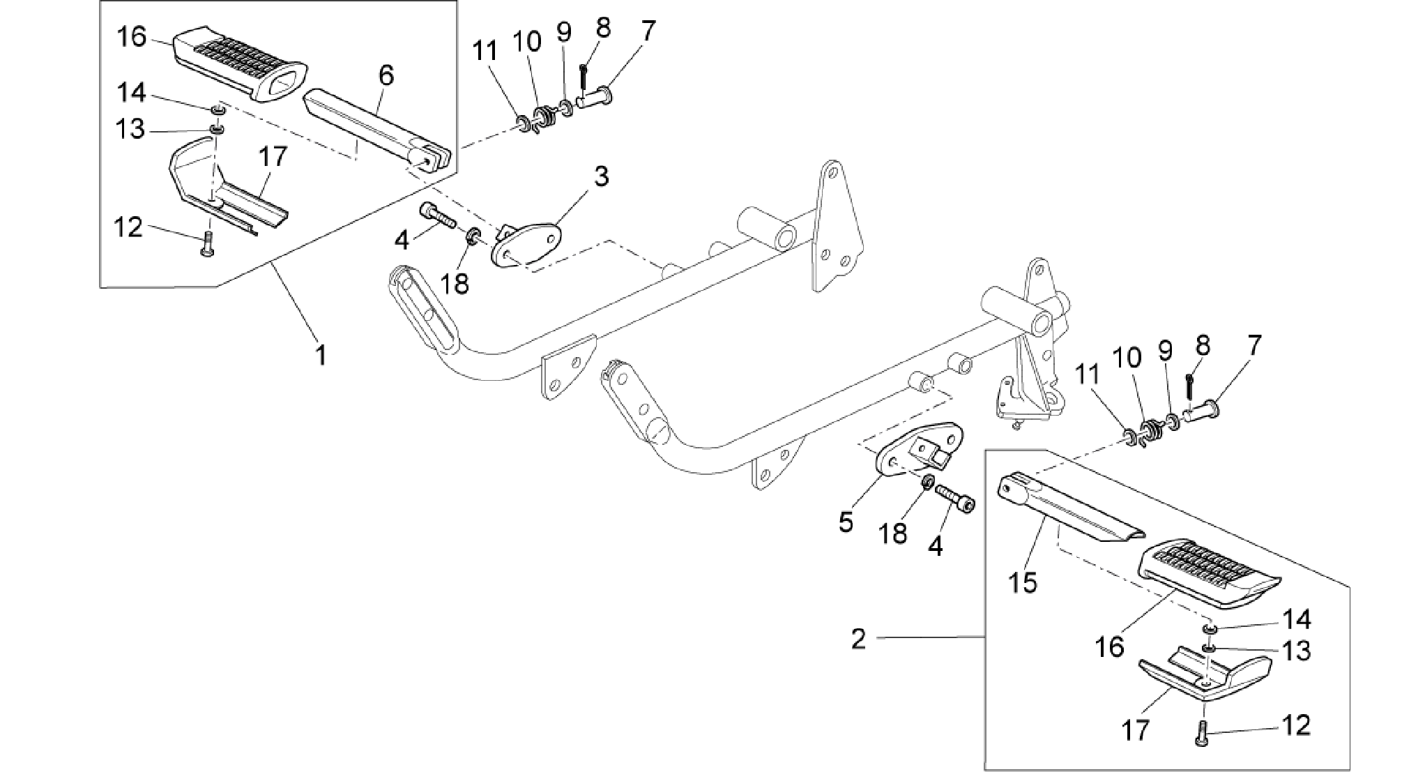 Front footrests