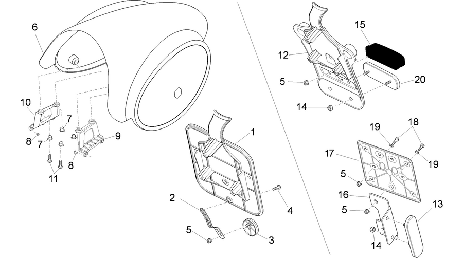 Rear body II- Plate holder
