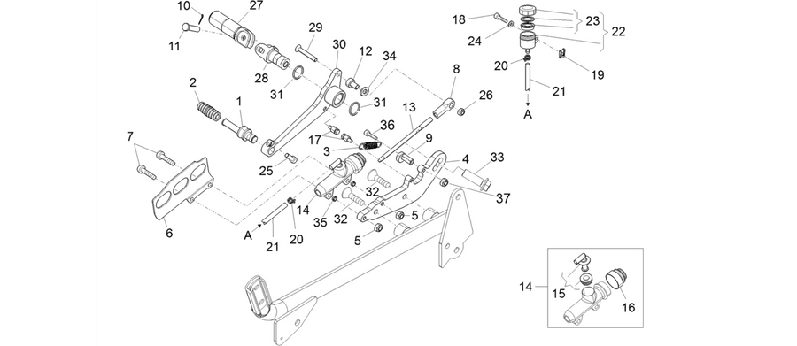 Rear master cylinder