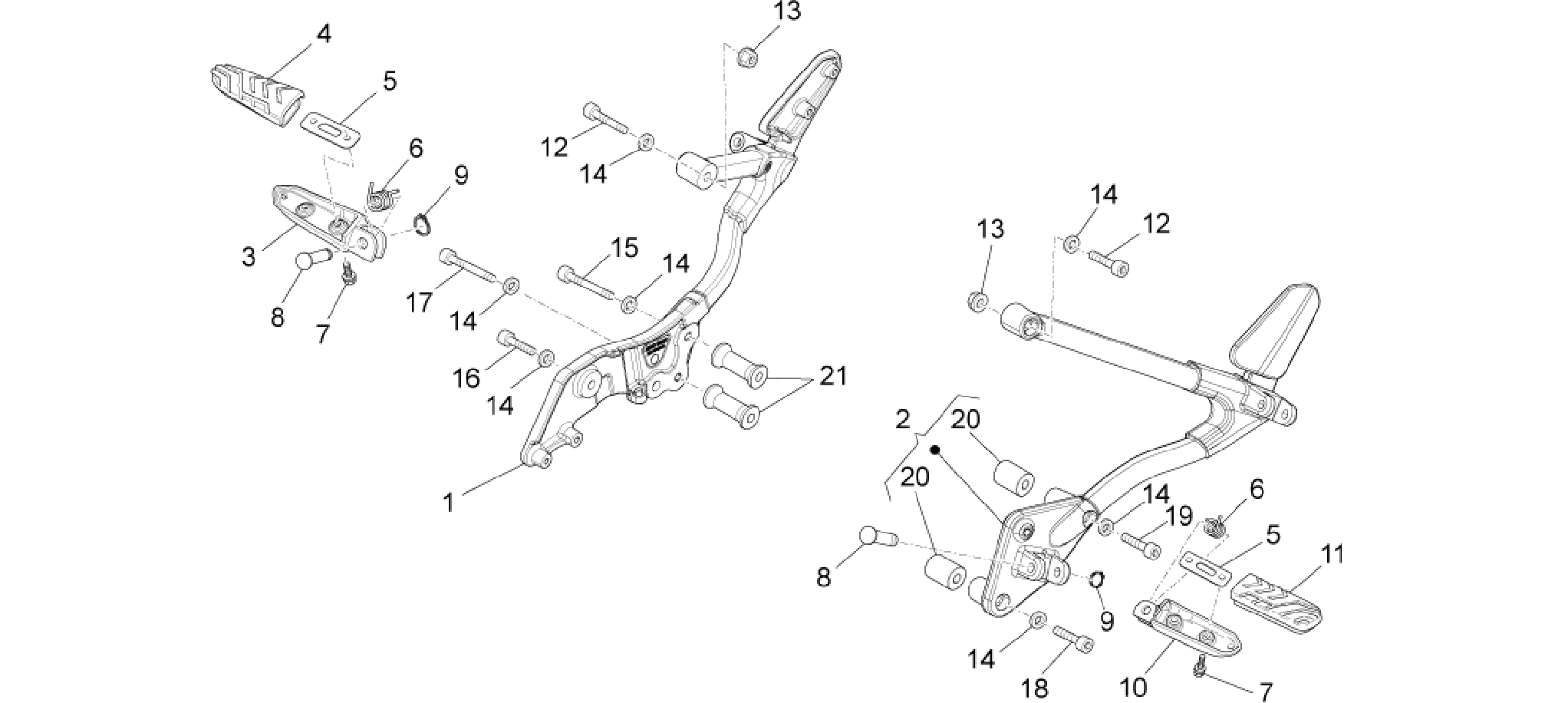 Front footrests