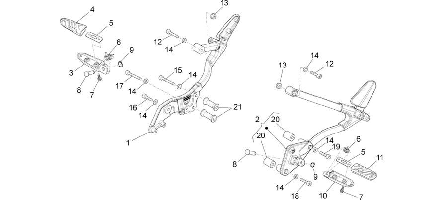 Front footrests