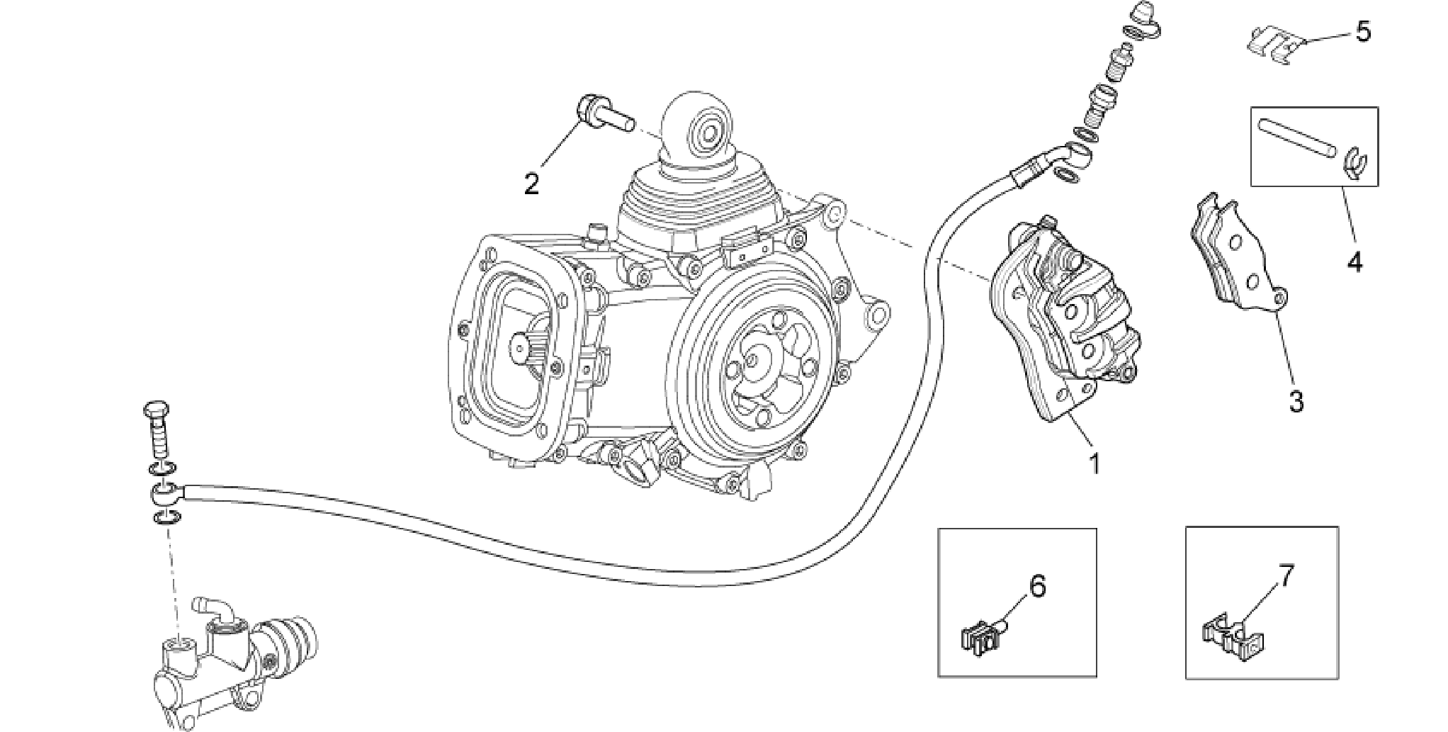 Rear brake caliper