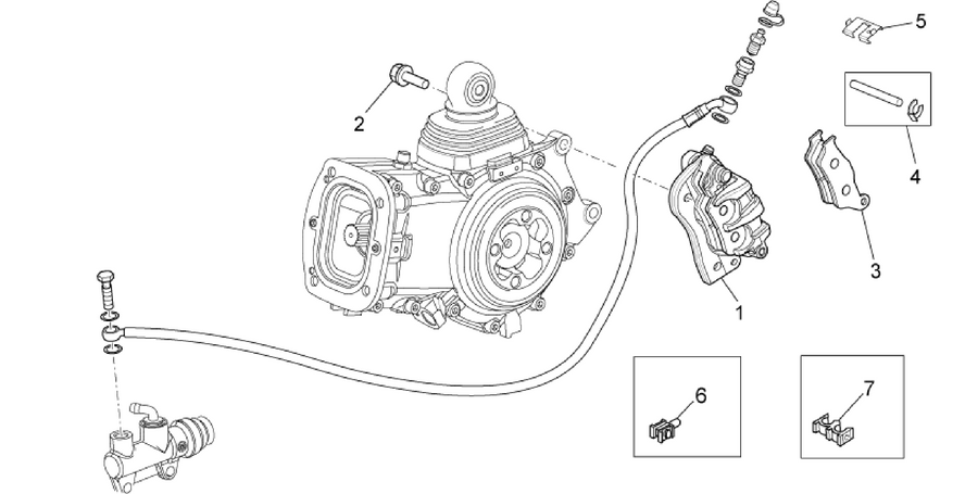 Rear brake caliper