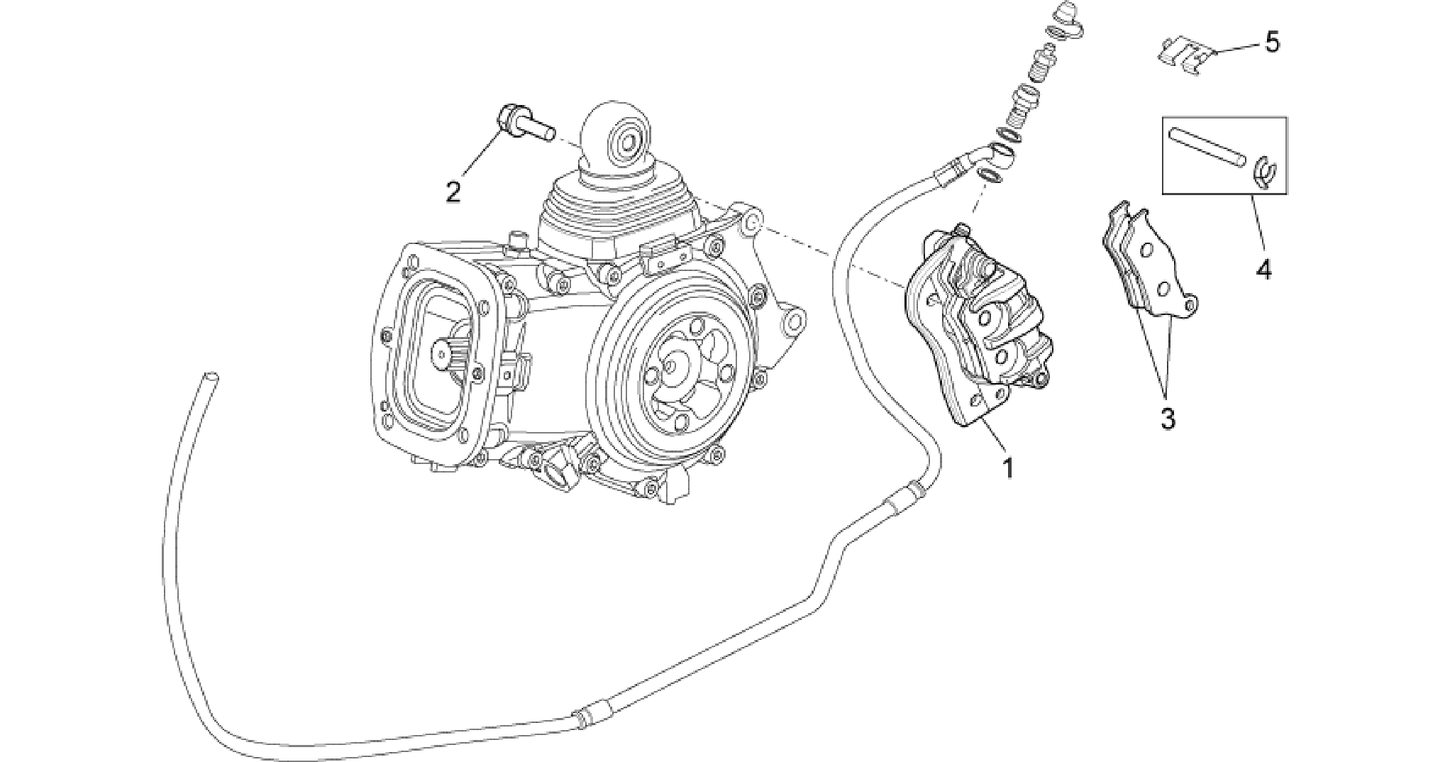 Rear brake caliper