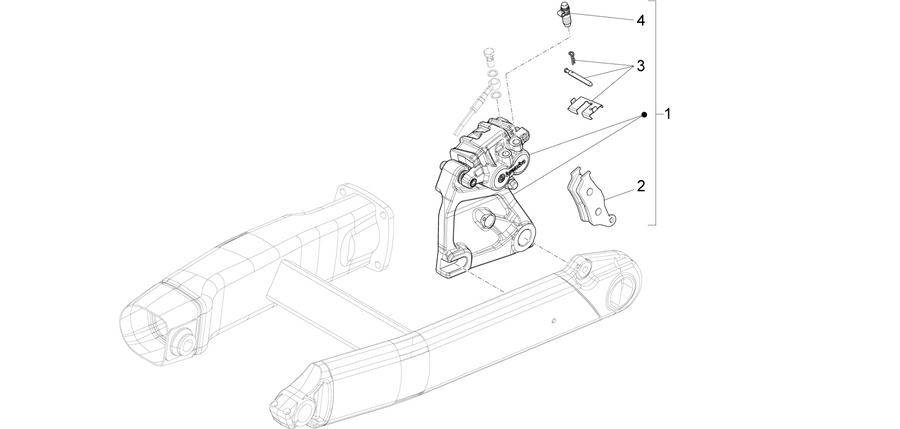 Rear brake caliper