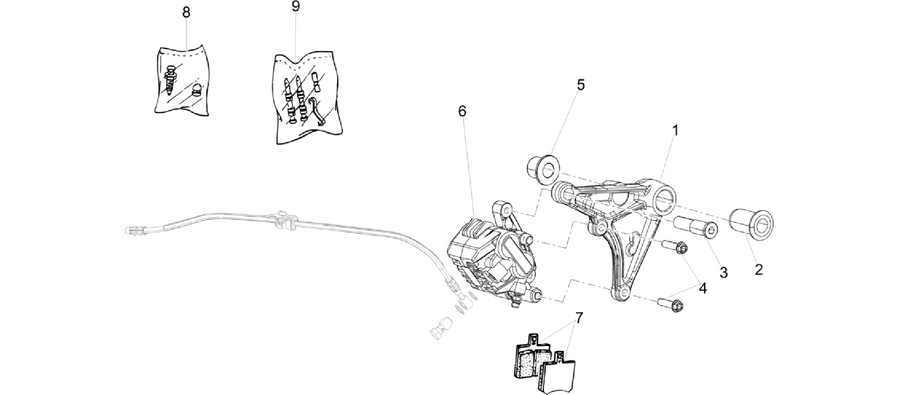 Rear brake caliper