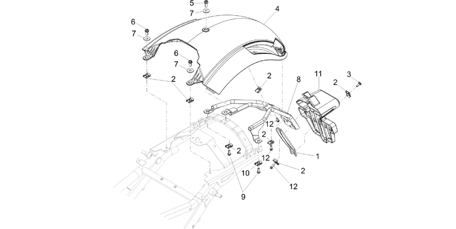 Rear mudguard