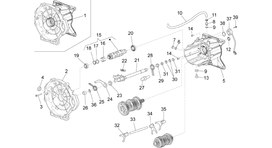 Gear box / Selector / Shift cam