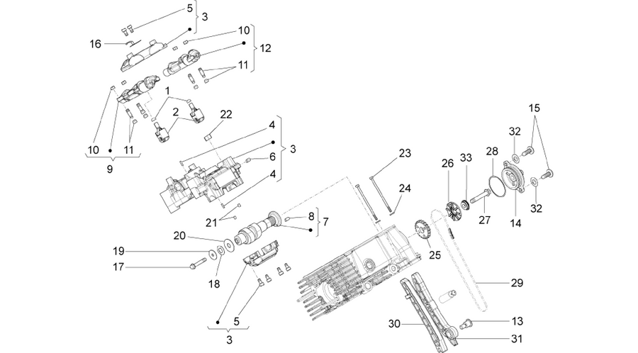 RH cylinder timing system I