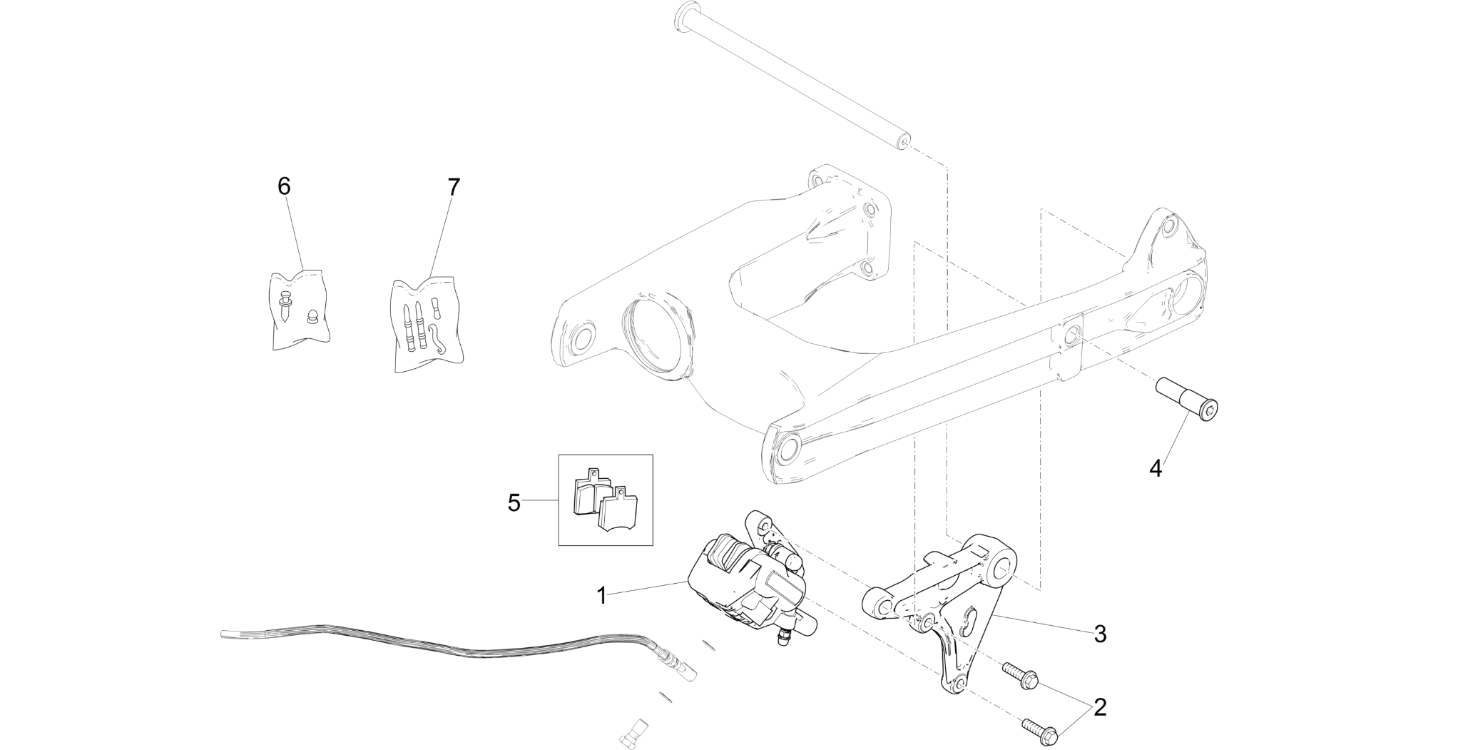 Rear brake caliper