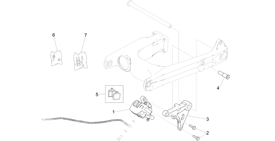 Rear brake caliper