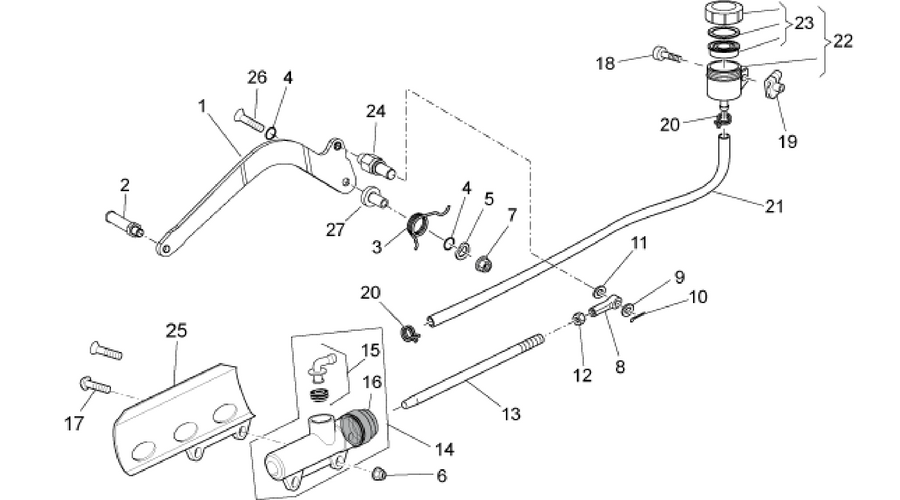 Rear master cylinder