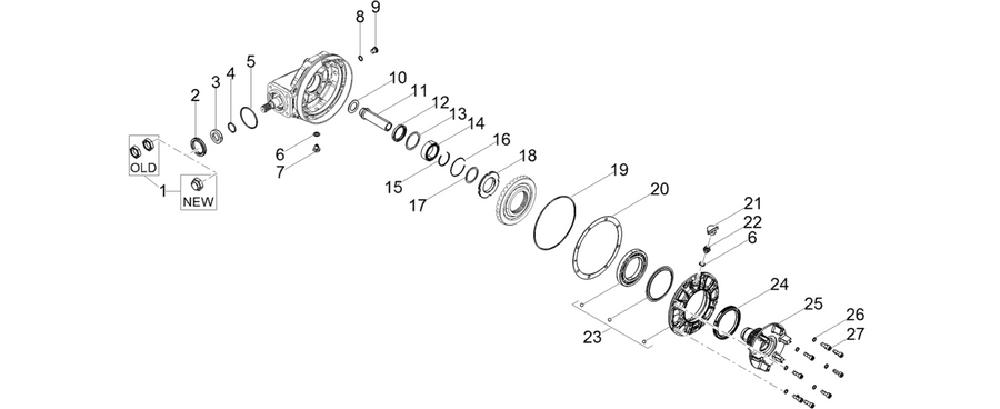 Rear transmission / Components