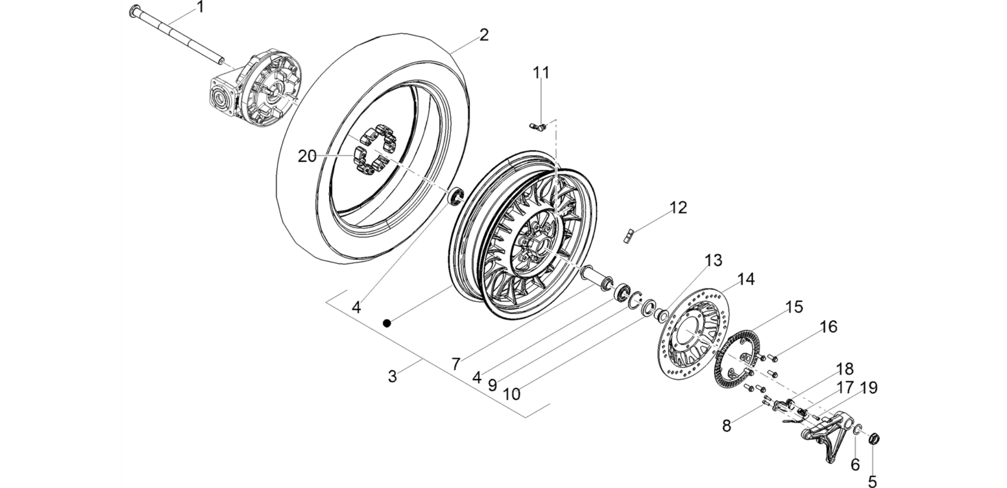 Rear wheel