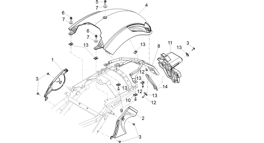 Rear mudguard