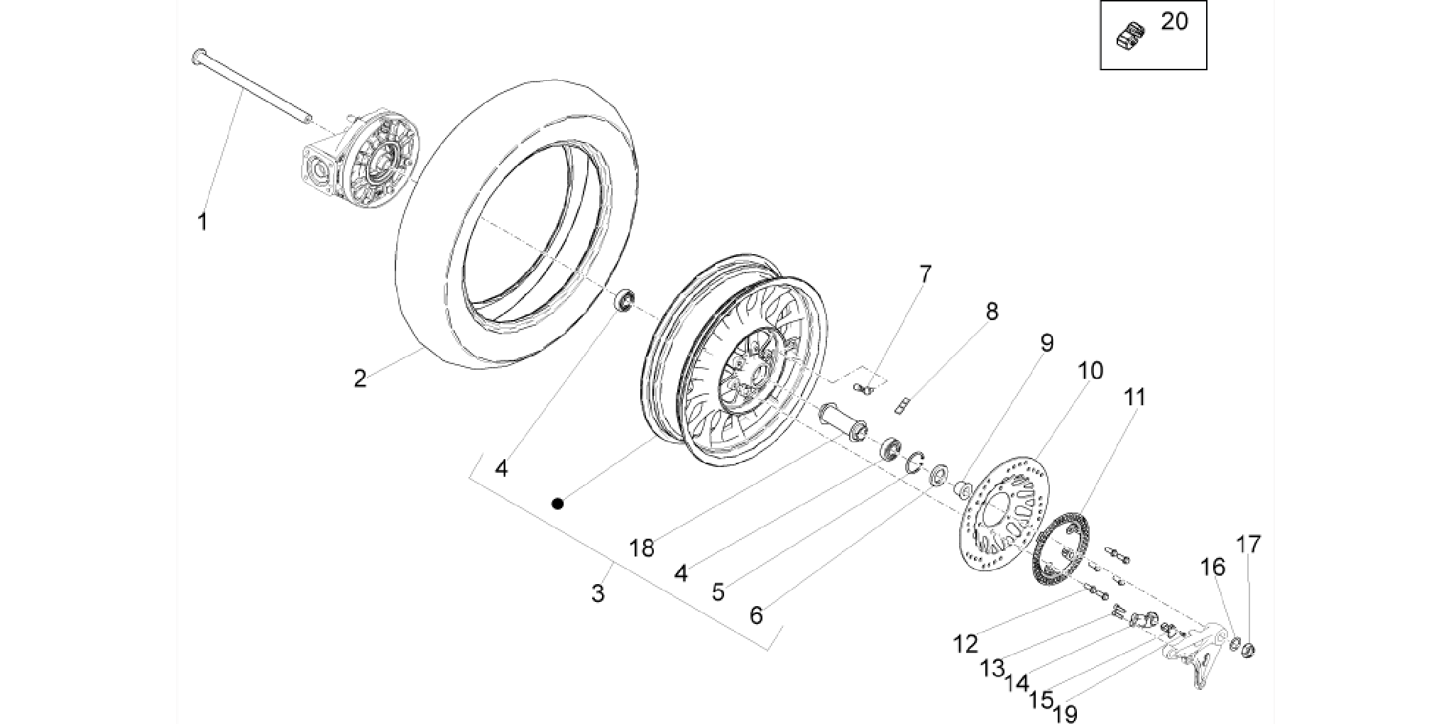 Rear wheel