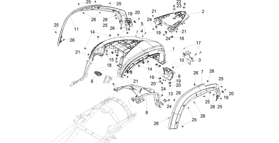 Rear mudguard