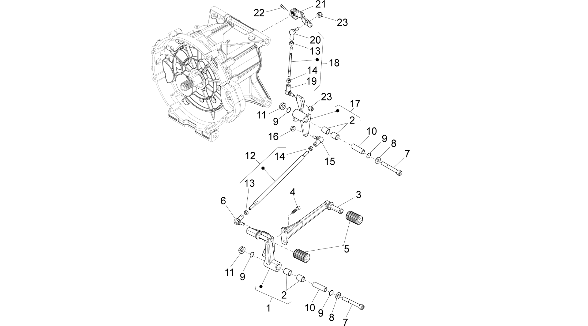 Internal gear selectors
