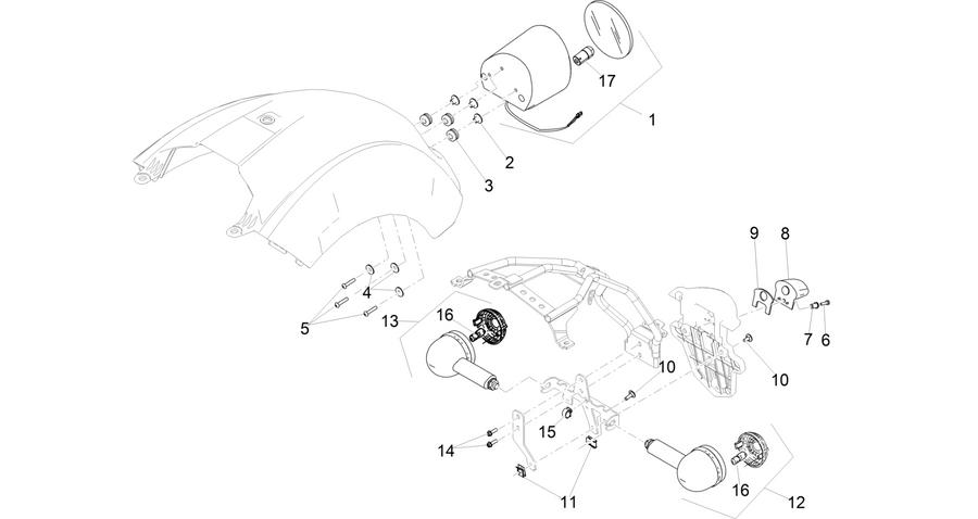Rear headlamps