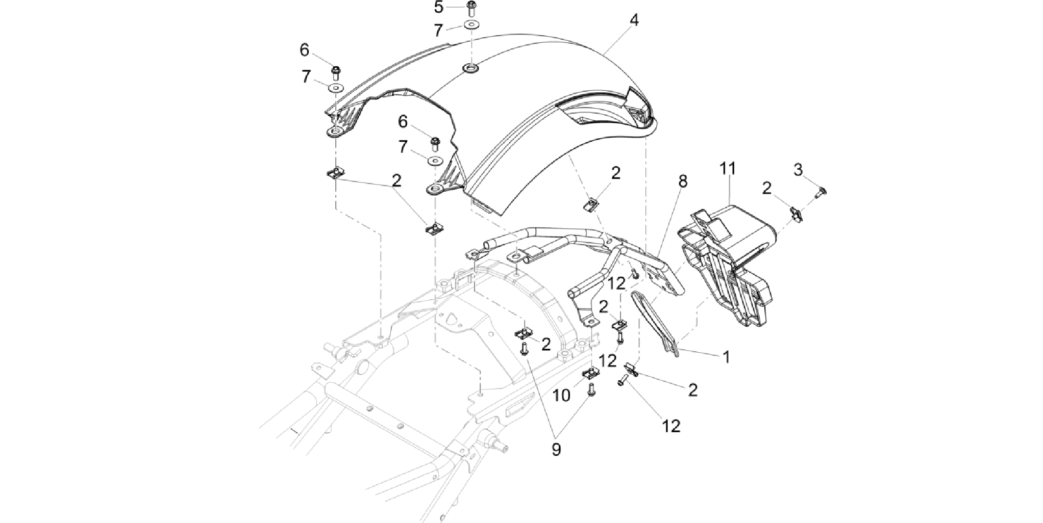 Rear mudguard