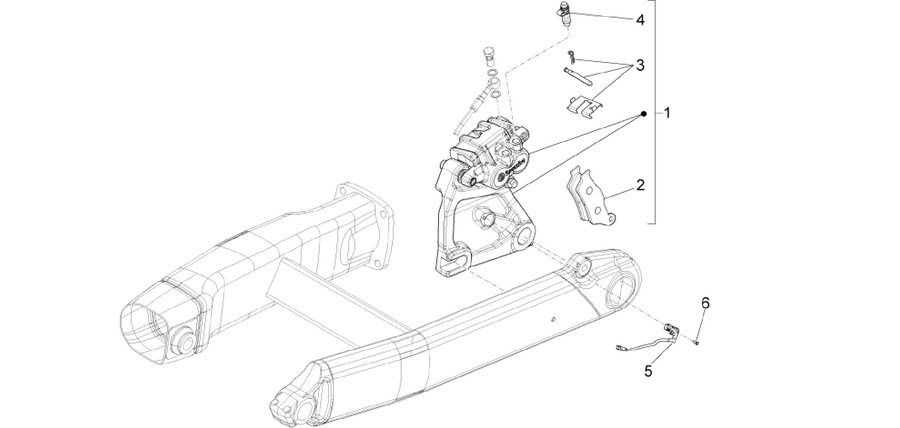 Rear brake caliper