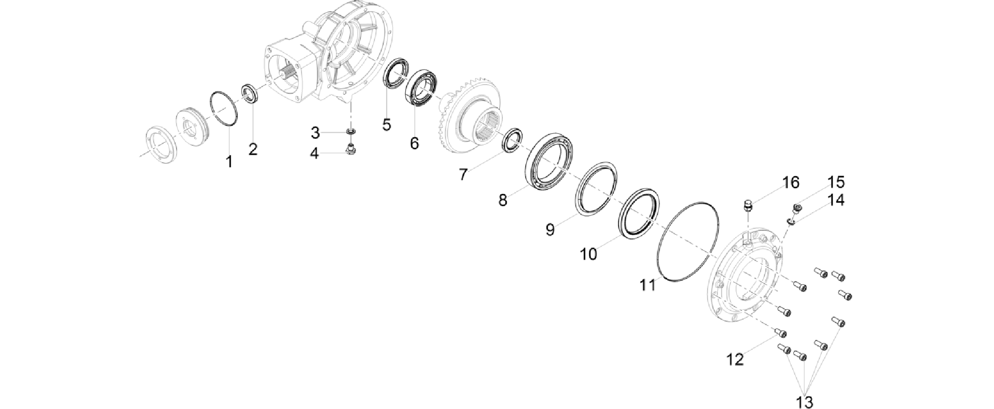 Rear transmission / Components