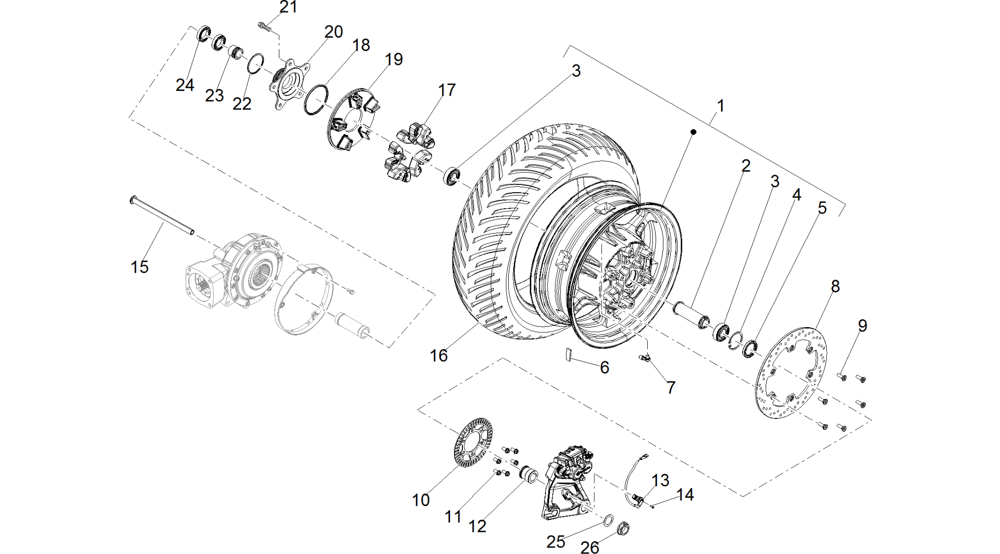 Rear wheel