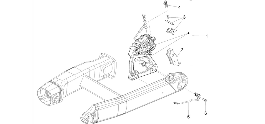 Rear brake caliper