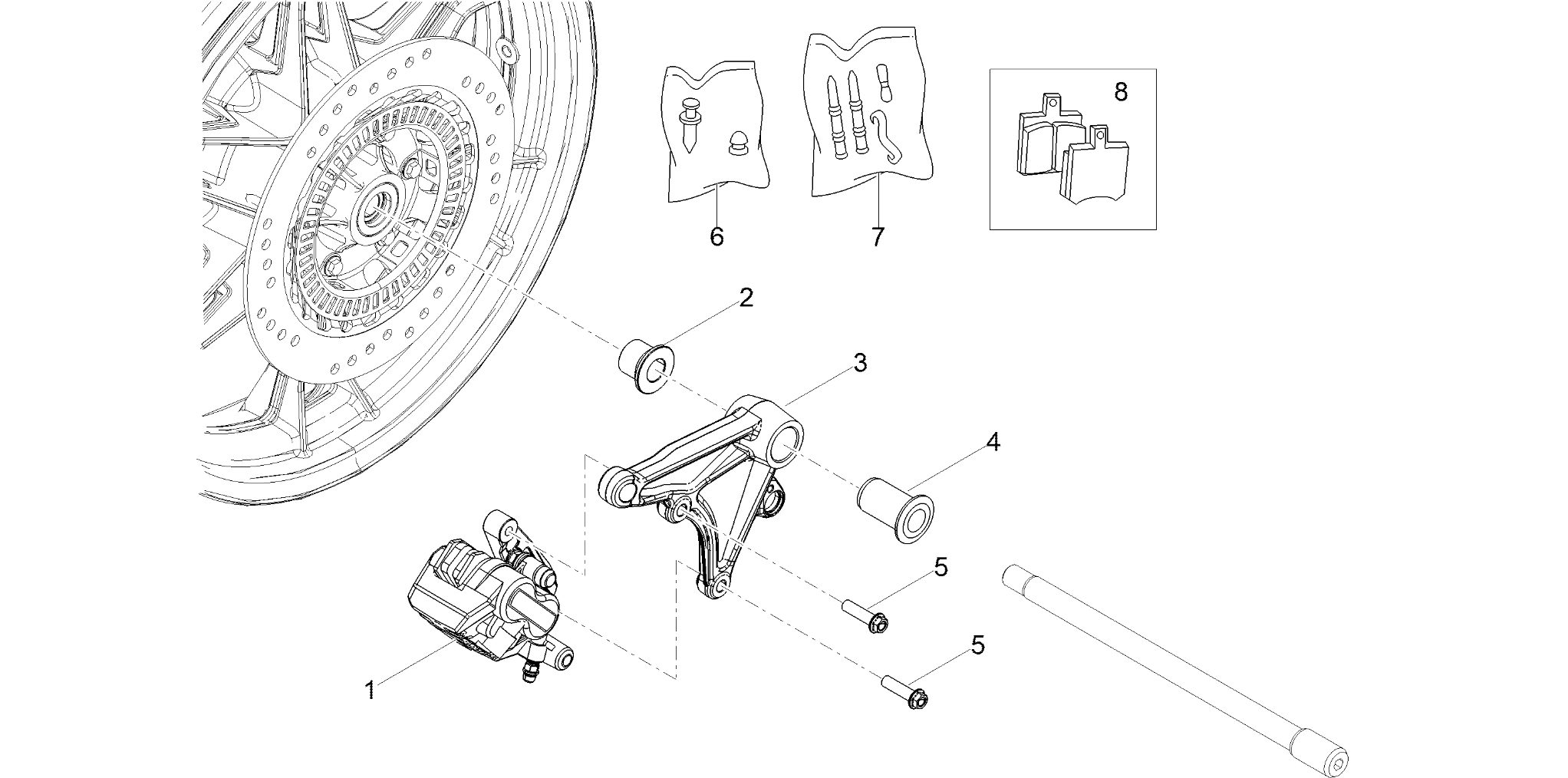 Rear brake caliper