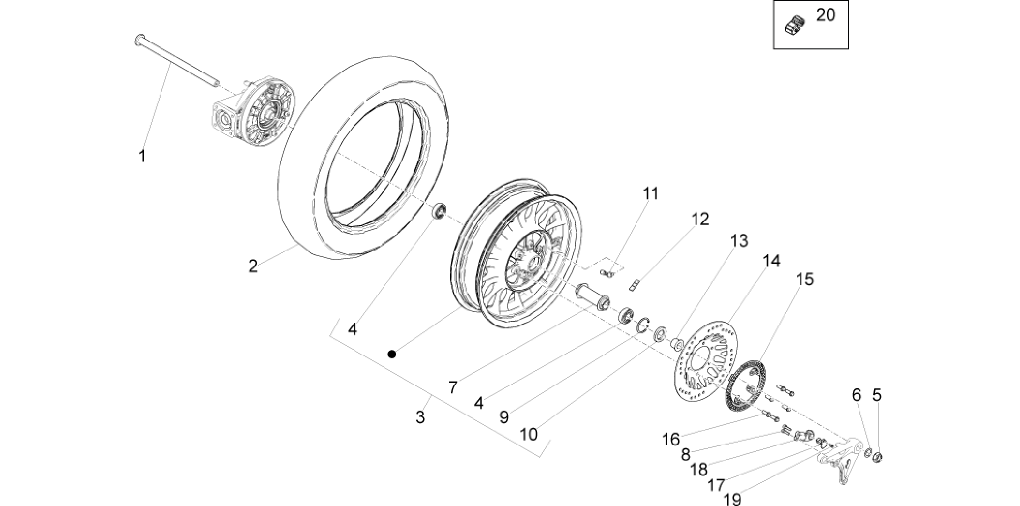 Rear wheel