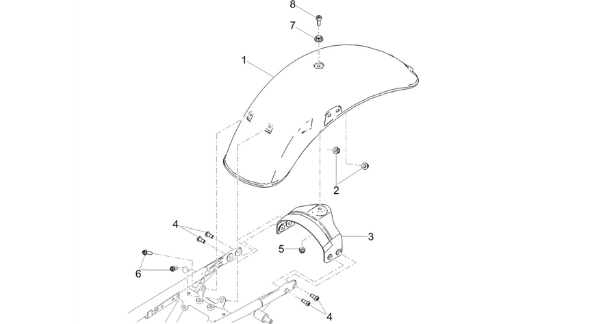 Rear mudguard