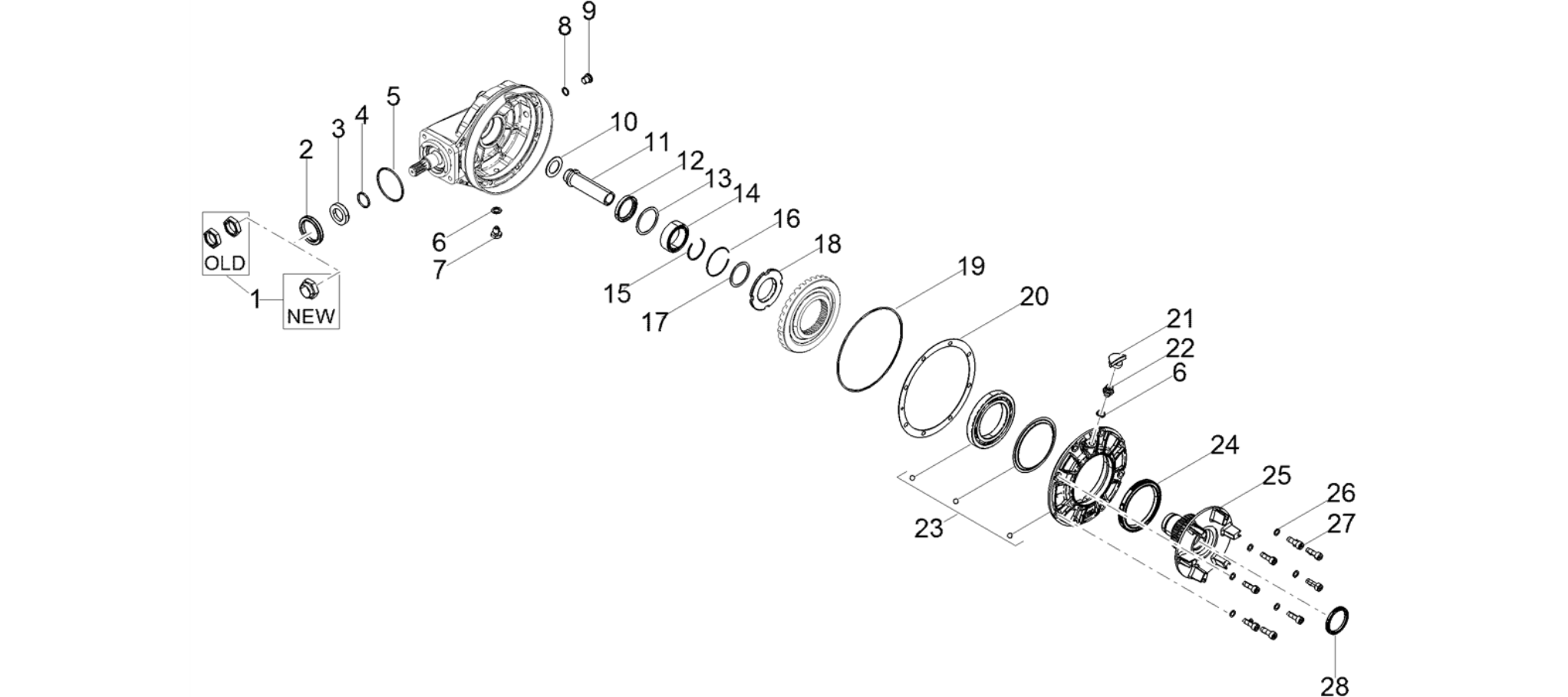 Rear transmission / Components