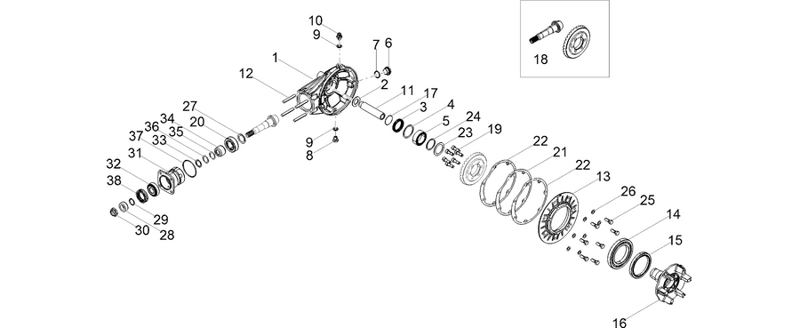 Rear transmission / Components