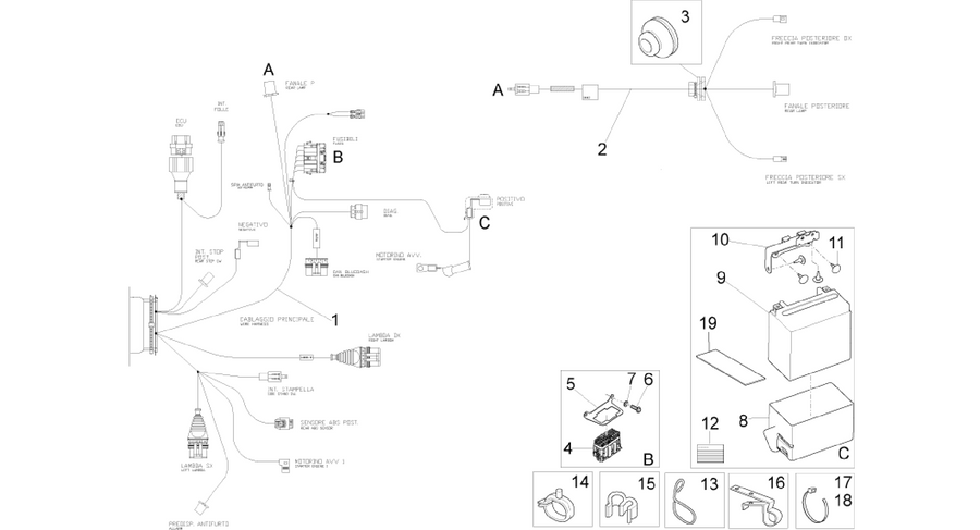 Rear electrical system