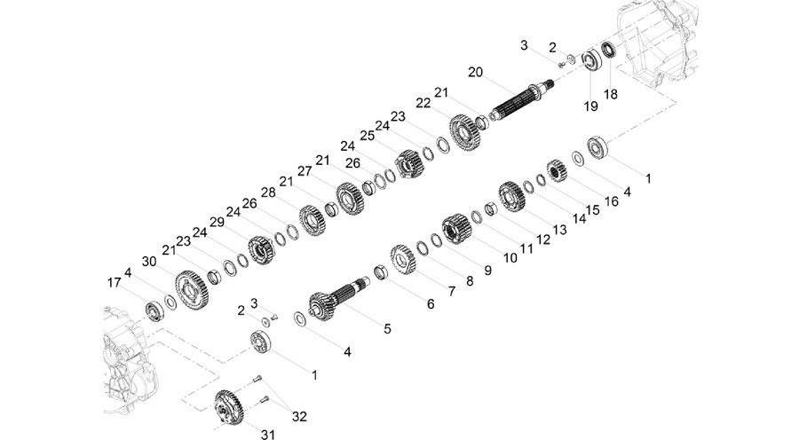 Gear box - Gear assembly