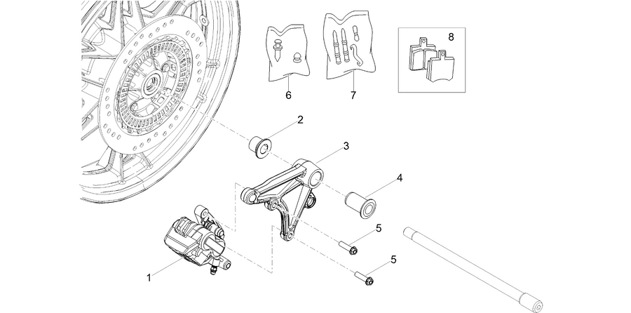 Rear brake caliper