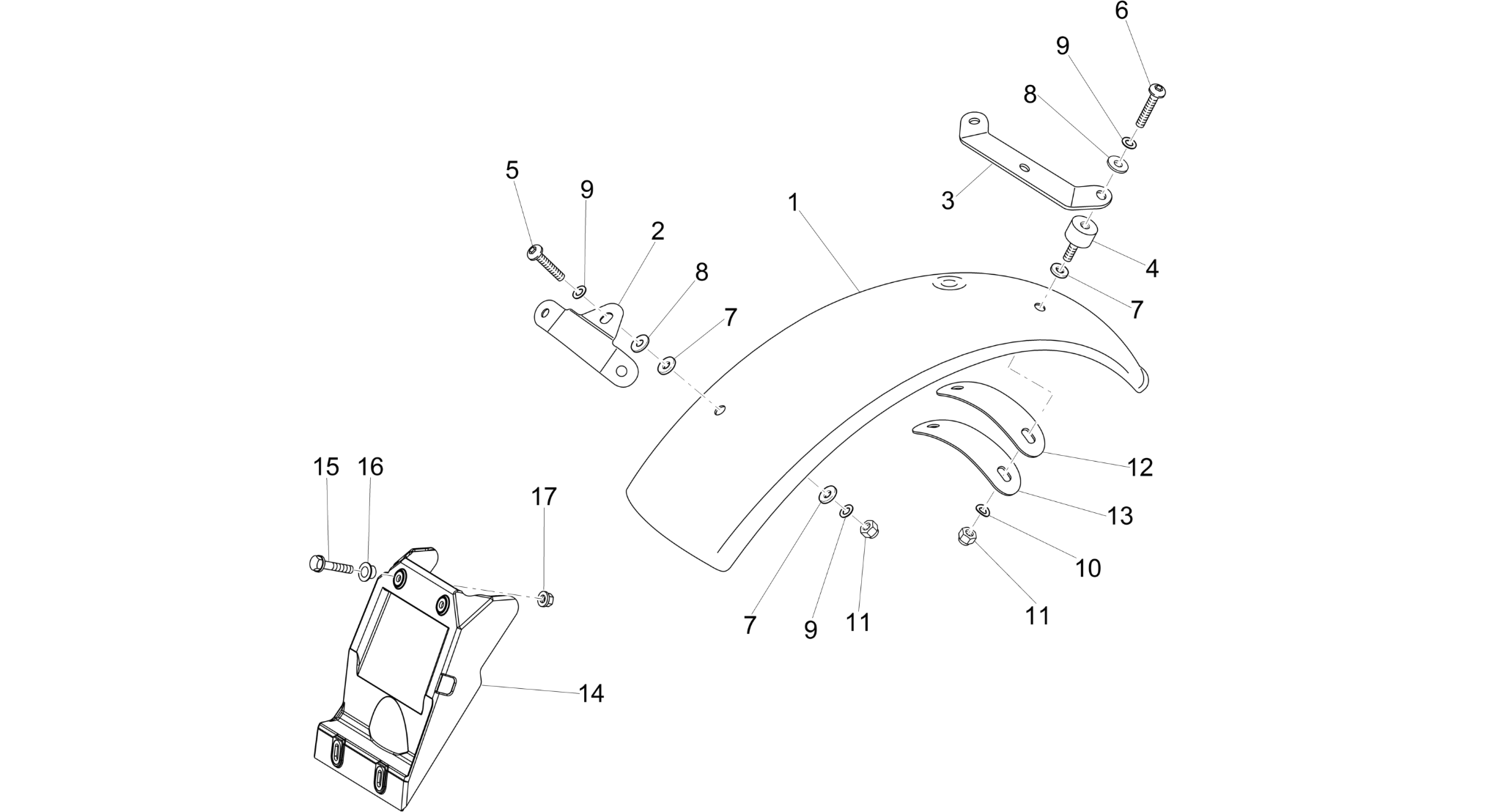 Rear mudguard