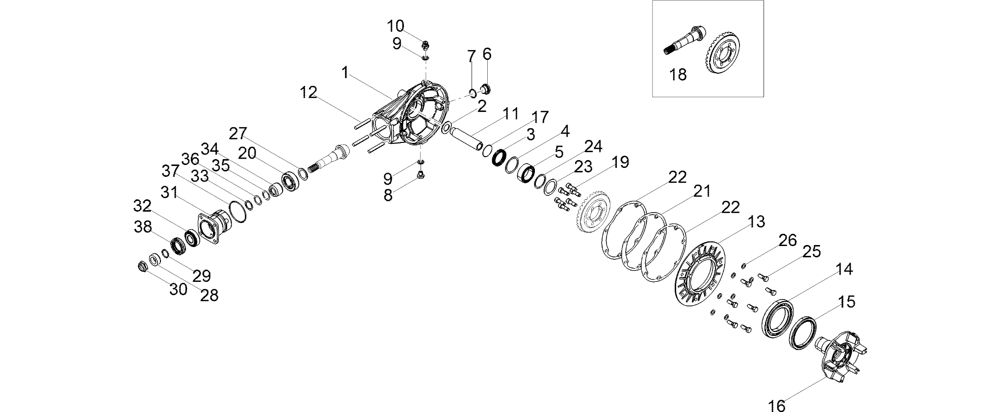 Rear transmission / Components