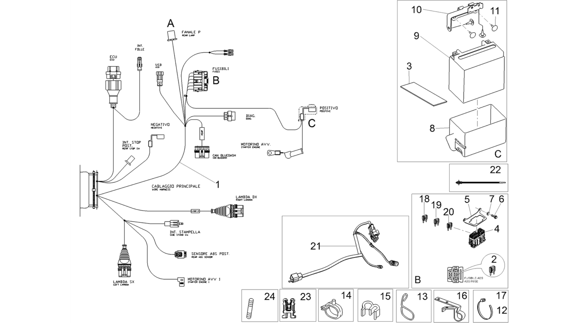 Rear electrical system