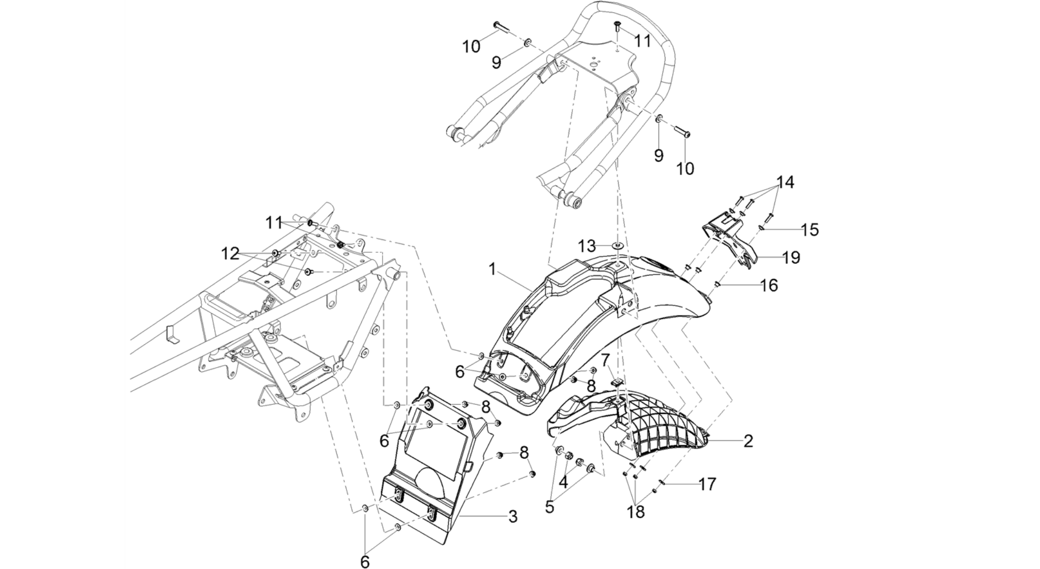 Rear mudguard
