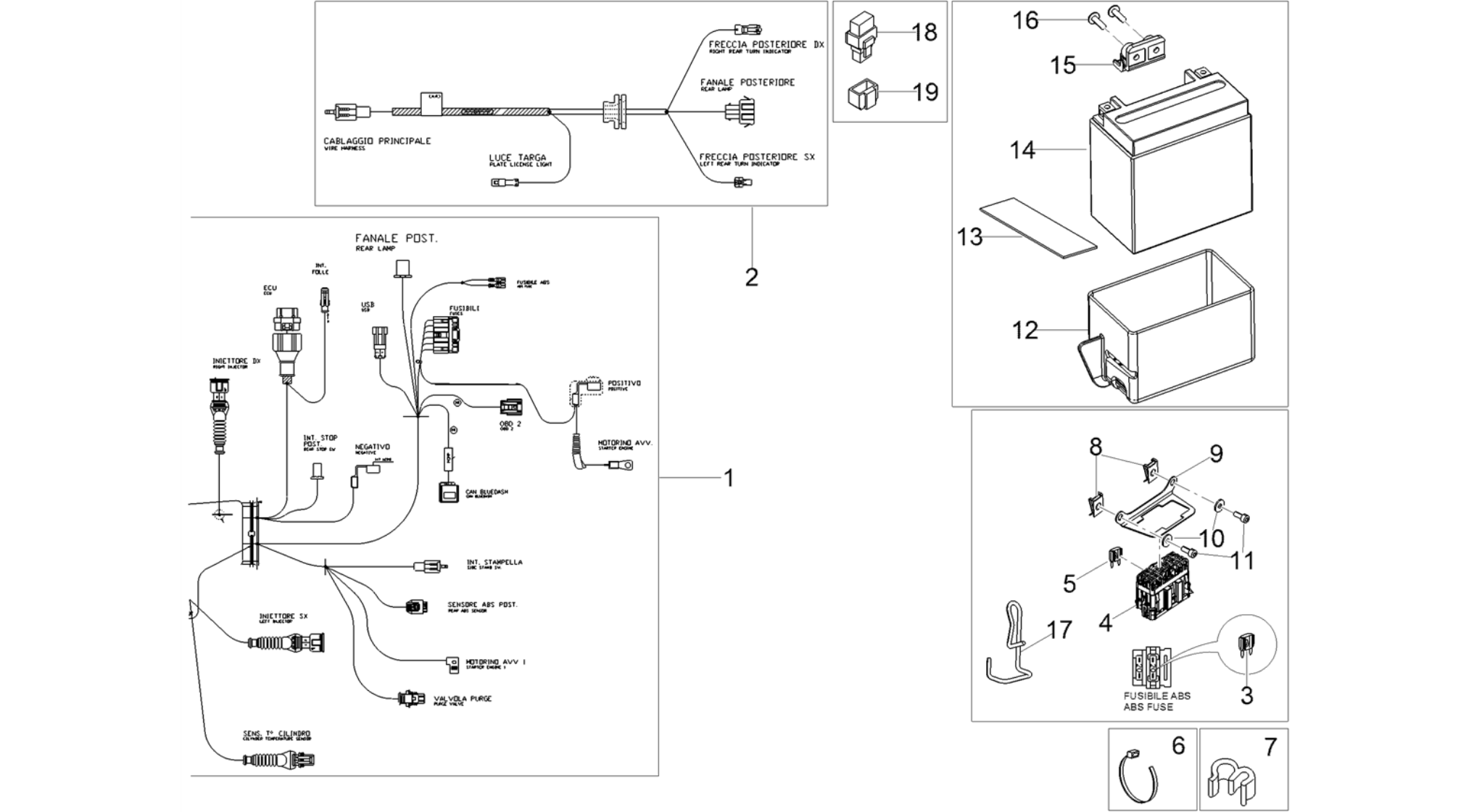 Rear electrical system