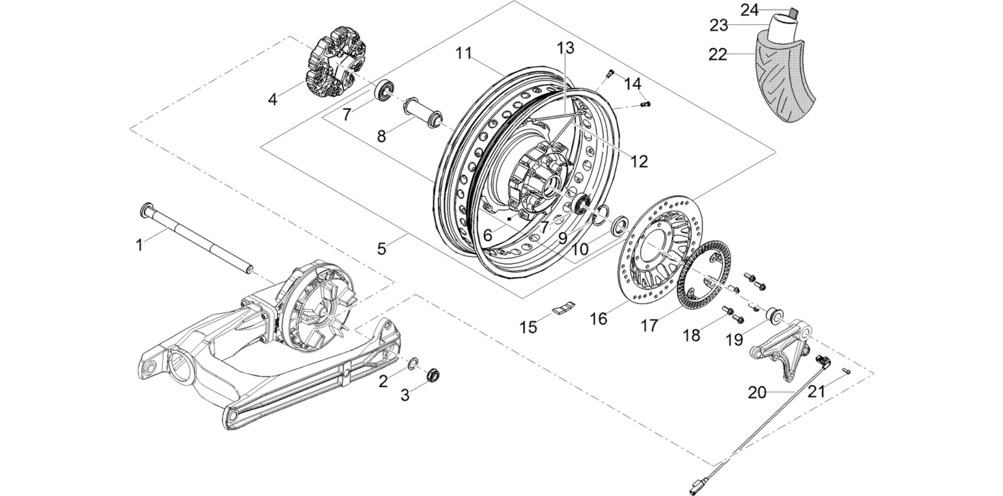 Rear wheel